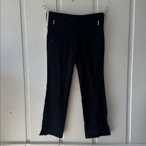 Prada Classic Track Pants Center Seam and Cream Side Stripe Detail